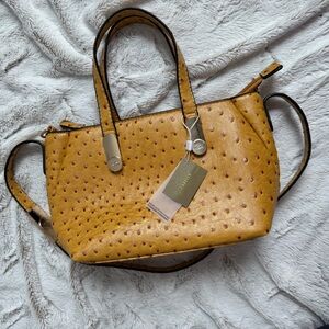 Elegant Mustard Shoulder Bag with Textured Design